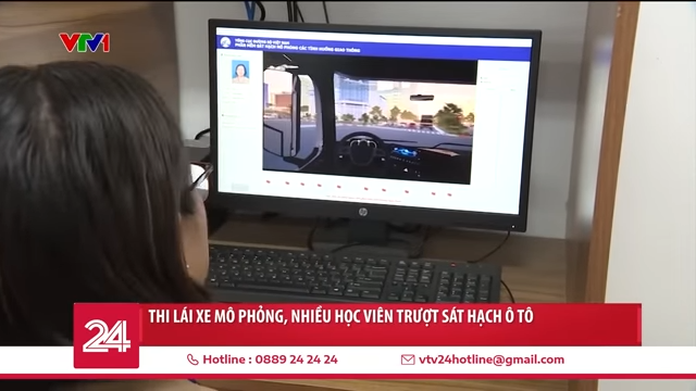 Thi lái xe mô phỏng, nhiều học viên trượt sát hạch ô tô